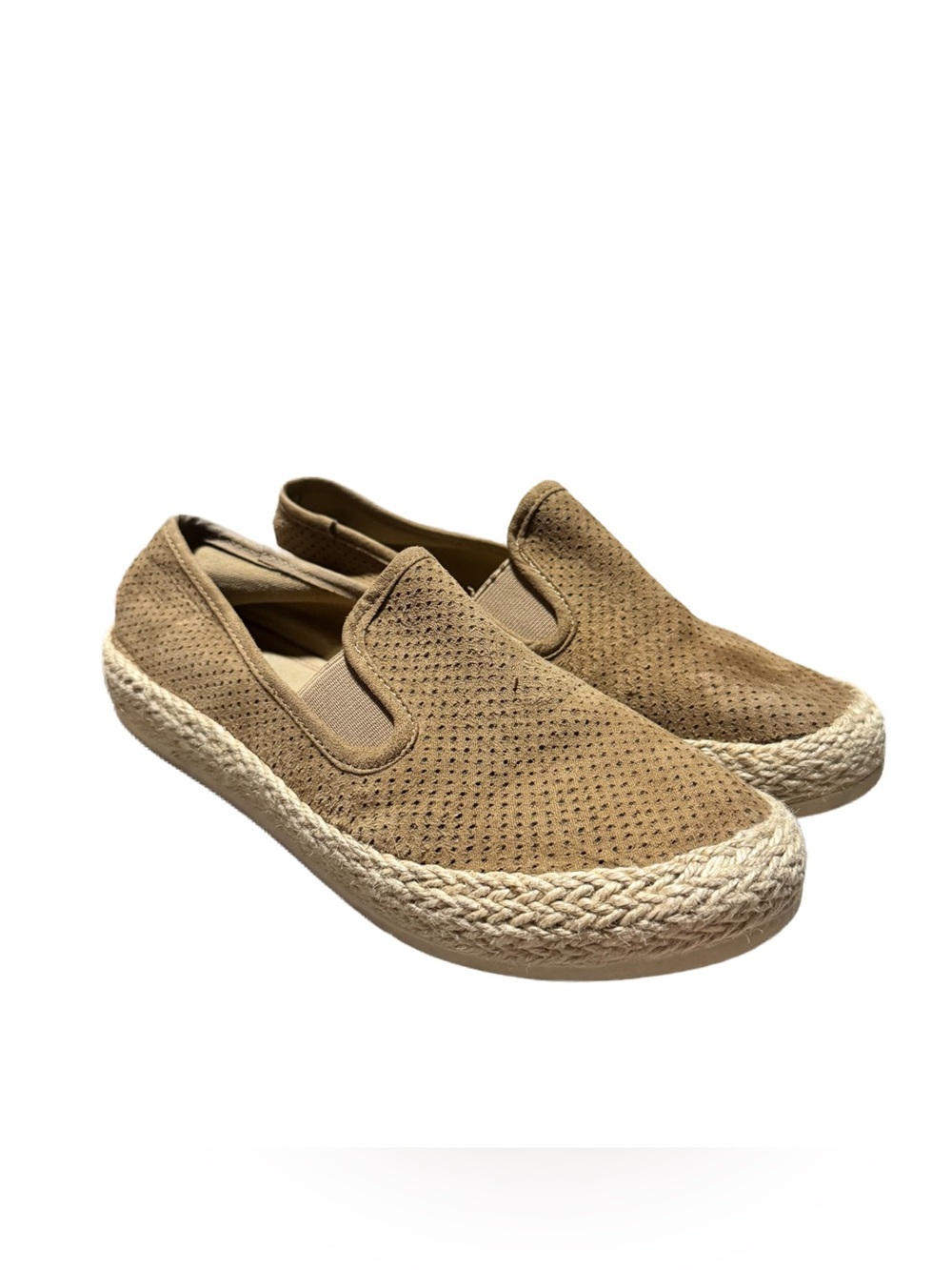 Espirit Nadine Espadrille Shoes Women's 7 Slip On Sneaker Brown Suede Casual